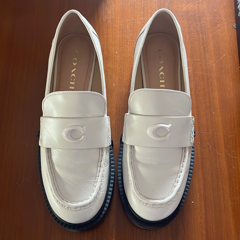 Coach Leah Loafers - White (7.5)
